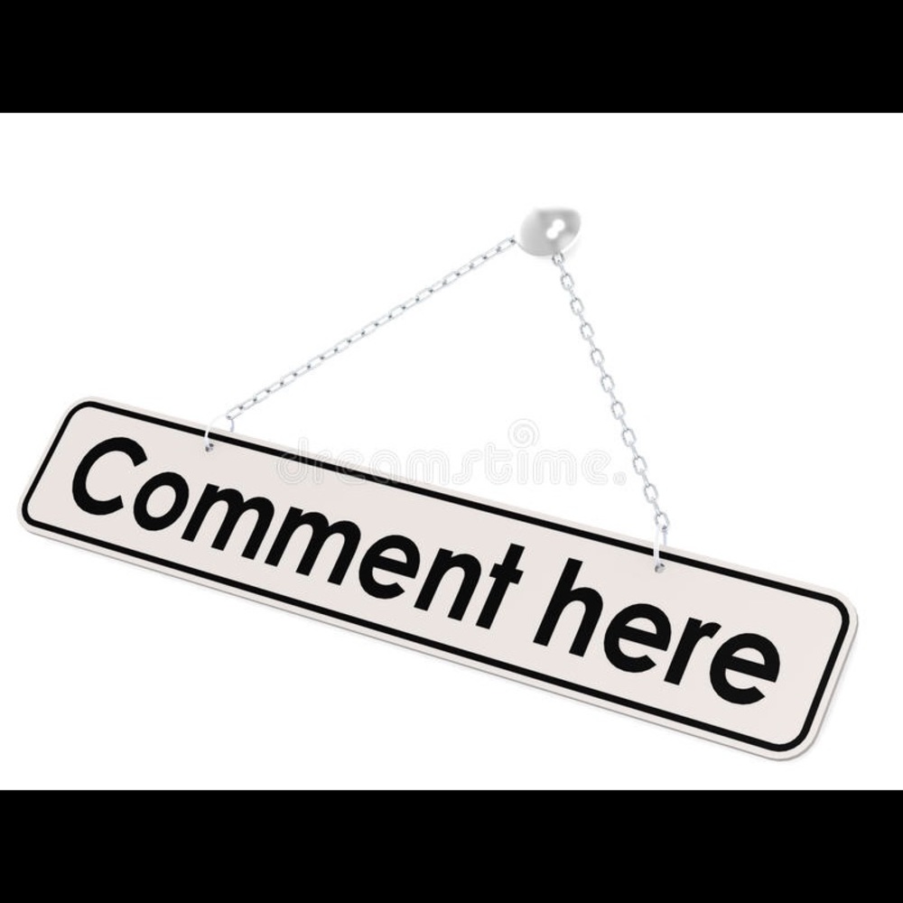 If you have any comments. Comment on this.